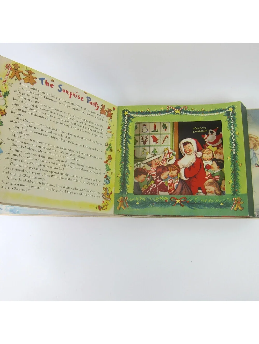 Vintage Christmas on Stage Pop Up Book Charlot Byi Children's Spiral Bound 1950